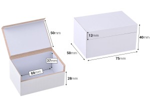 Petite boîte en bois multi-usages 75x50x40 blanche-2
