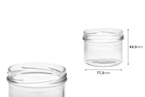 Barattolo in vetro trasparente da 225 ml per miele, caramelle o candele (TO 82) - 36 pz