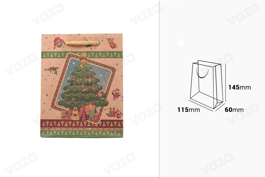 Weihnachtliche Geschenktüte mit Schnur 115x60x145 in verschiedenen Designs-εικόνα_διαστάσεις