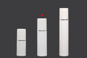 Flacon airless pour crème de 30 ml plastique blanc avec bande argentée-5