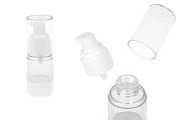 Μπουκάλι πλαστικό Airless για κρέμα διάφανο 15 ml