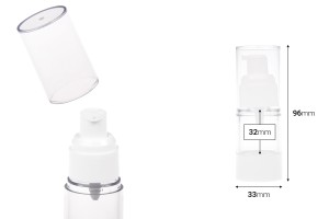 Airless Spender aus Kunstoff transparent für Creme 15ml-2