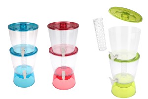 Récipient en plastique en deux compartiments et avec 2 robinets et tube intérieur pour les glaçons en 3 couleurs - 13litres-εικόνα_προϊοντική