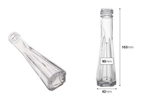 Bouteille en verre pour huile-vinaigre, boissons ou décoration 42 x 163 - 50 ml-2