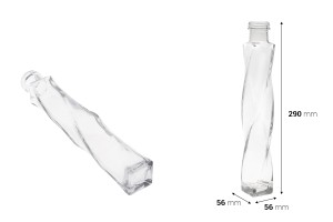 Bouteille en verre pour huile-vinaigre, boissons ou décoration 56 x 290 - 320 ml-2