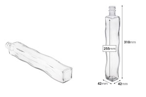 Glasflasche für Öl-Essig, Getränke oder Dekor  310x42 - 280 ml-2
