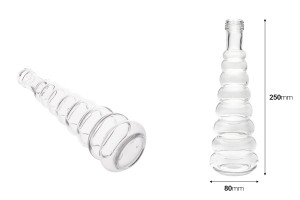 Bouteille en verre pour huile-vinaigre, boissons ou décoration 80 x 250 - 380 ml (PP31.5)-2