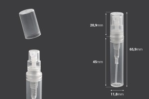 Parfümzerstäuber 3ml (Tester) Miniatur - 50 Stücke-εικόνα_διαστάσεις