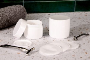 Doppelglas 50ml weißer Kunststoff mit Dichtung - 12 Stck-3