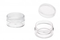 10 ml transparent acrylic jar with cap - available in a package with 12 pcs