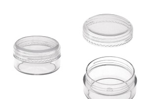 Vasetto in acrilico da 20 ml con tappo - 12 pz-produktbild