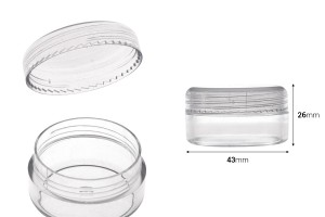 Vasetto in acrilico da 20 ml con tappo - 12 pz-bildabmessungen