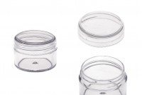 25 ml transparent acrylic jar with cap - 12 pcs