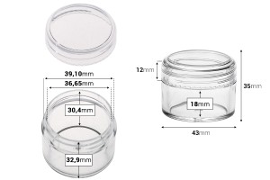 Acryl- Cremedose 30ml mit Deckel -12 Stücke-2