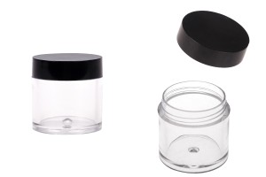 Cremedose 10ml mit schwarzem Deckel 31x31,6 - 12 Stk-1