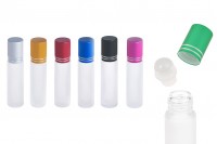 10ml frosted glass roller bottle with glass roller ball in many colors. 