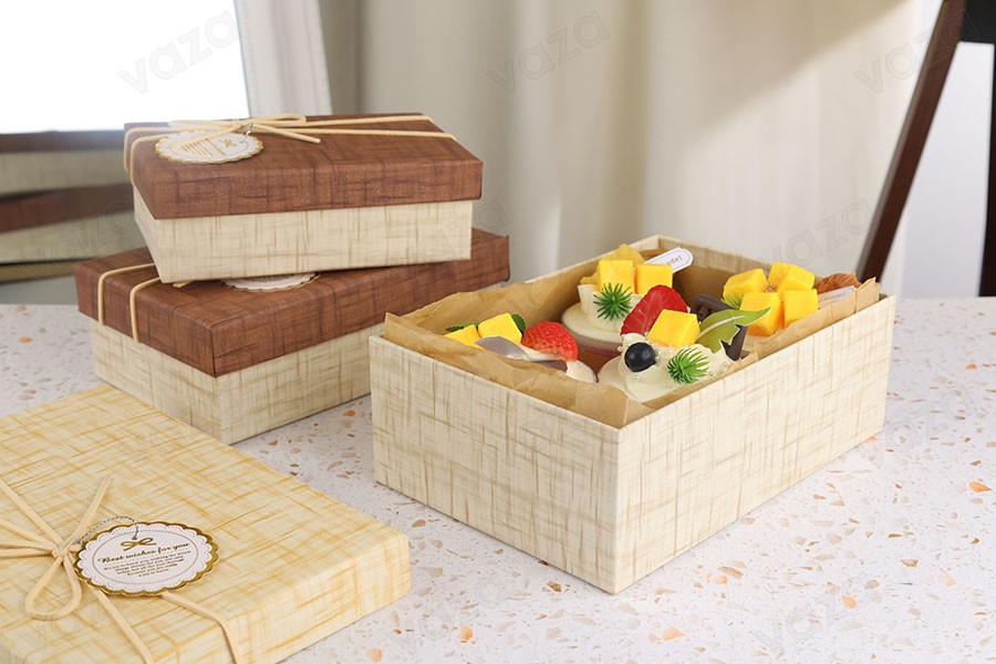 Papierschachtel für Geschenke mit Suede Schnur S-M-L-εικόνα_σύνθεση