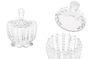 Récipient décoratif en verre 86 x 107 mm avec couvercle-εικόνα_προϊοντική
