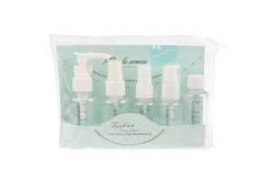 Ensemble des bouteilles de voyage dans un sac en plastique avec fermeture éclair - 5 pcs-εικόνα_προϊοντική