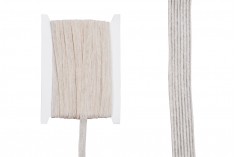 Decorative grosgrain beige hessian trim, 10 mm wide (one piece is 10 meters long)