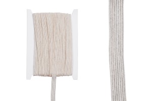 Tresse décorative au crochet en toile de jute écrue de 10 mm de large (10 mètres par pièce)-1