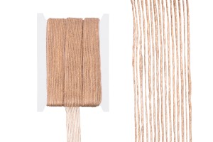 Galon gros grain décoratif en toile de jute dans la couleur de la ficelle, largeur de 25 mm (10 mètres par pièce)-1
