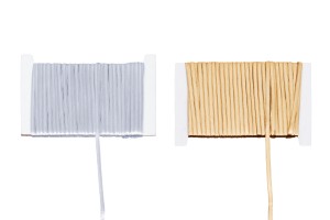 Cordon décoratif tricoté avec revêtement métallique de 3,5 mm de large (10 mètres par pièce)