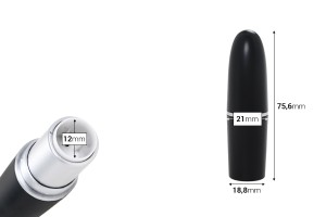 Kuti për buzëkuq-lip gloss në ngjyrë të zezë-imazh_dimensione