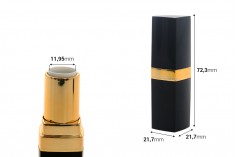 Θήκη για κραγιόν - lip stick σε μαύρο και χρυσό χρώμα
