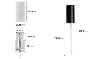 Aluminum cream pump with PP18 finish, available in different colors-2