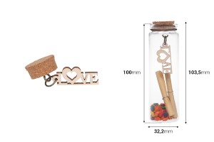 Wünschglas mit Spitzkorken - 12 Stücke-bildabmessungen
