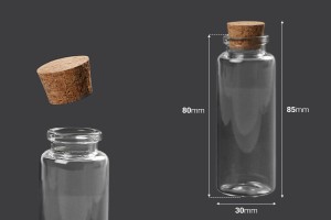 Glasflasche mit Korken - 12 Stck-2