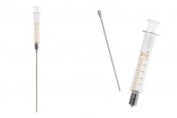 Seringue en verre de 5ml, avec embout et aiguille en métal