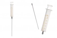 Seringue en verre de 50ml, avec embout et aiguille en métal