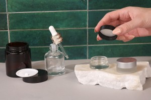 Glas 100ml Apothekenglas mit Plastikdichtung im Glas und im Deckel-εικόνα_σύνθεση