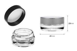 5ml Glas, transparent mit Deckel und Innendichtung-εικόνα_διαστάσεις