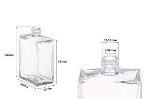 Flacon de parfum plat rectangulaire de 100 ml (18/415)-2