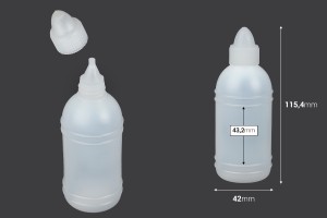 Flacon en plastique pour acétone ou eau bénite de 100 ml-εικόνα_διαστάσεις