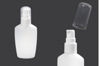 Bouteille ovale en plastique de 60 ml avec pompe 28/410 pour antiseptiques et autres produits de soins