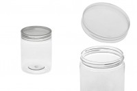 Petit pot de 200ml en plastique (PET) 65 x 85 mm transparent avec couvercle - 12 pcs