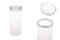 Petit pot de 410ml en plastique (PET) 65 x 150 mm transparent avec couvercle - 6 pcs