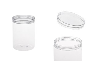 500 ml Kunststoffdose (PET) 85x120 mm transparent mit Deckel - 6 Stück-produktbild