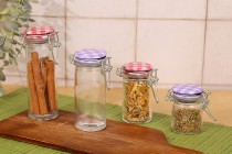 120ml round glass jar with airtight lid in size 130x45 mm (lid with rubber seal and stainless wire) 120ml round glass jar with airtight lid in size 130x45 mm (lid with rubber seal and stainless wire)