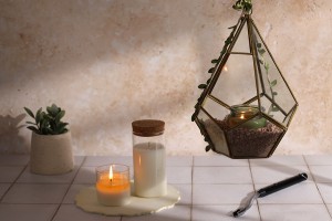 Mbajtëse dekorative qelqi për qiri-εικόνα_σύνθεση