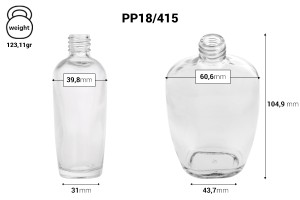 Flacon de parfum en verre 100 ml (18/415) - (commande minimum : 1 boîte)-2