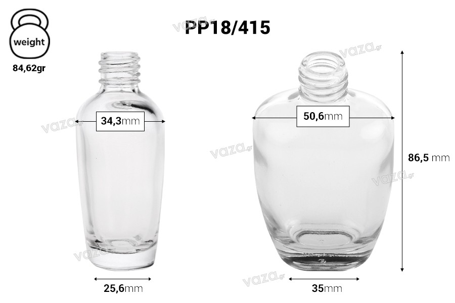 Μπουκαλάκι αρωμάτων γυάλινο (18/415) 50 ml - (ελάχιστη παραγγελία: 1 κιβώτιο)