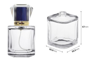 Luxuriöse Glasparfümflasche 50 ml mit Hals 15/400-bildabmessungen