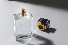 Flacon de parfum de luxe en verre (PP 15) de 100 ml de forme rectangulaire