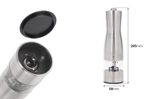 Elektrische Gewürzmühle 58x205mm-εικόνα_διαστάσεις