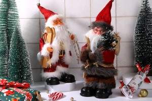 Άγιος Βασίλης διακοσμητικός με κίνηση και μουσική - ύψος 30 cm-εικόνα_σύνθεση